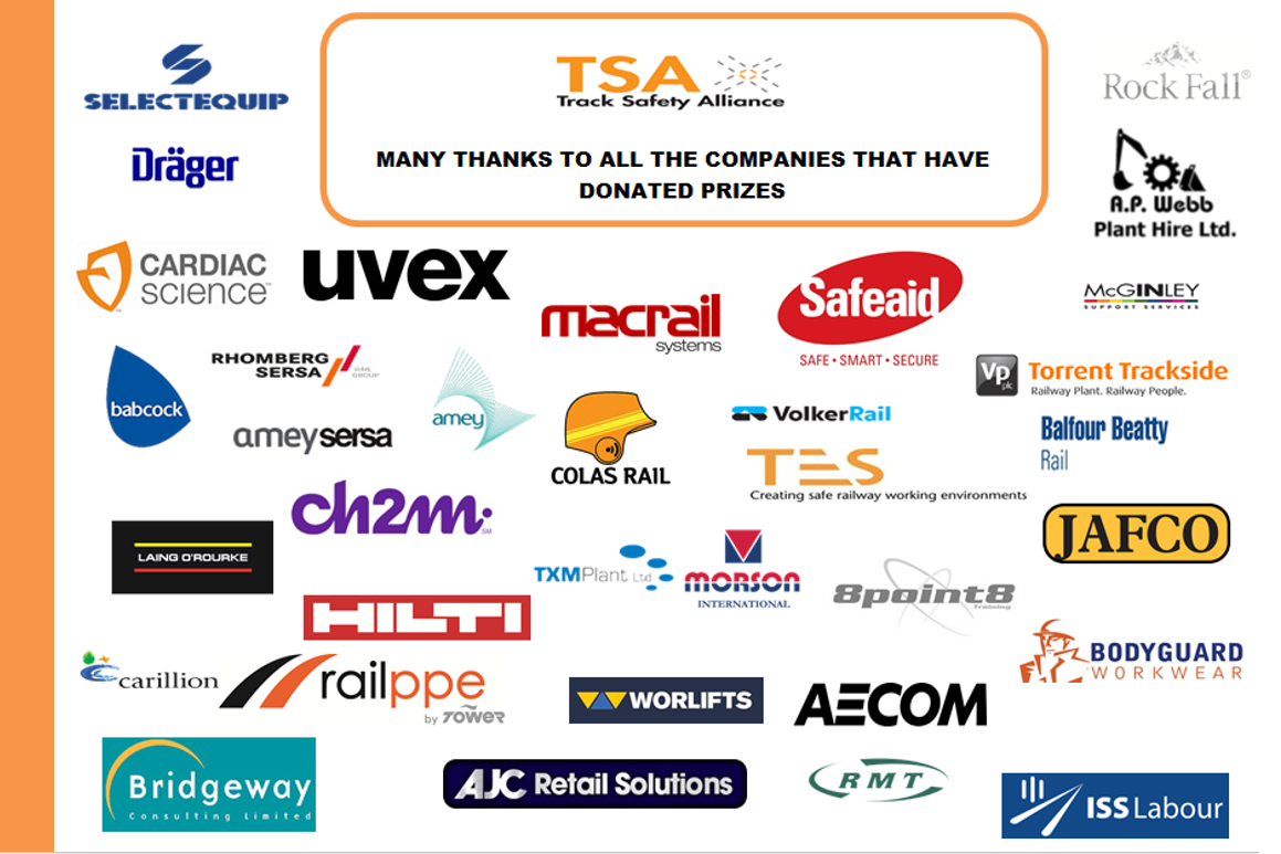 Track Safety Alliance Rail Live 2016 Prize Draw Winners List